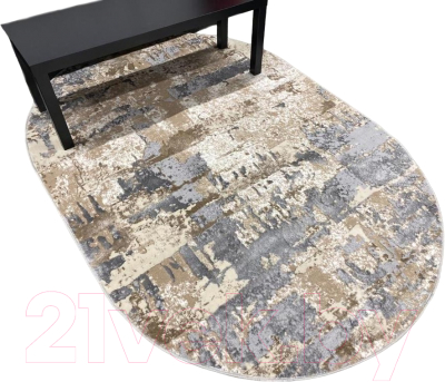 Ковер Radjab Carpet Бьянка Овал D056A / 8379RK-B - фото