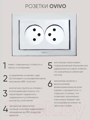 Розетка Ovivo Mina 401-100300-908