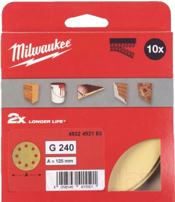 Набор шлифлистов Milwaukee 4932492183 