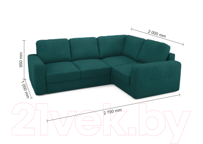 Диван угловой Mio Tesoro Aurora компл.2 правый