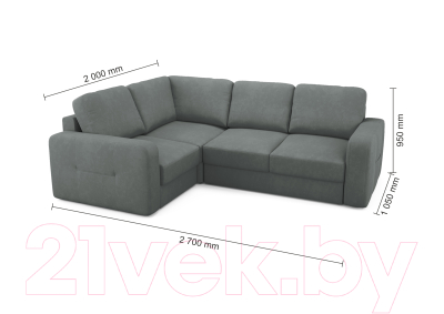 Диван угловой Mio Tesoro Aurora компл.2 левый