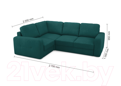 Диван угловой Mio Tesoro Aurora компл.2 левый