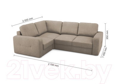 Диван угловой Mio Tesoro Aurora компл.2 левый