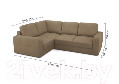 Диван угловой Mio Tesoro Aurora компл.2 левый