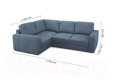 Диван угловой Mio Tesoro Aurora компл.2 левый