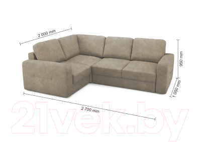 Диван угловой Mio Tesoro Aurora компл.2 левый