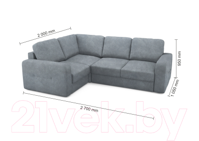 Диван угловой Mio Tesoro Aurora компл.2 левый