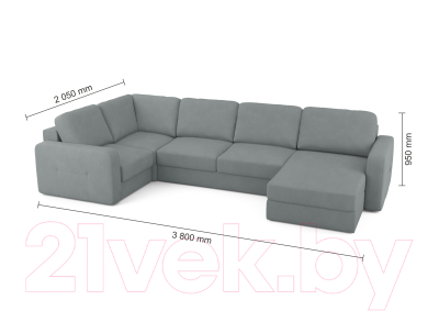 Диван П-образный Mio Tesoro Aurora компл.3 правый