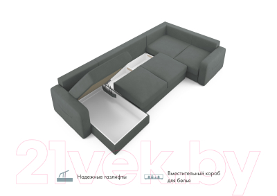 Диван П-образный Mio Tesoro Aurora компл.3 левый