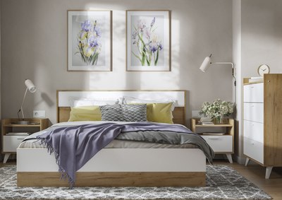 Полуторная кровать Стендмебель Ирис КР-02 140x200