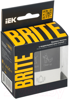 Кнопка звонка IEK Brite BR-V14-2-10-K01
