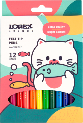 Фломастеры Lorex Kids / LXKFPCL-12 - фото