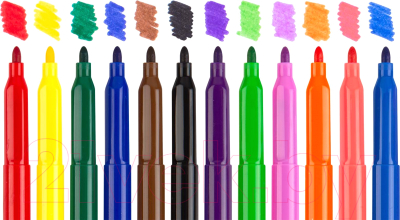 Фломастеры Lorex Kids / LXKFPCL-12