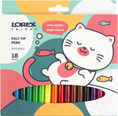 Фломастеры Lorex Kids / LXKFPCL-18 - фото