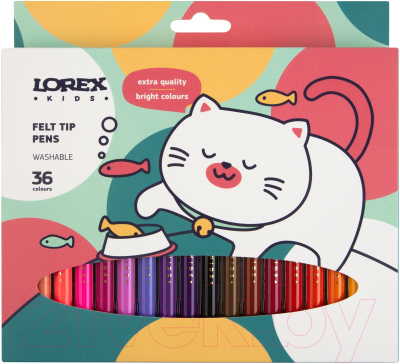 Фломастеры Lorex Kids / LXKFPCL-36 - фото