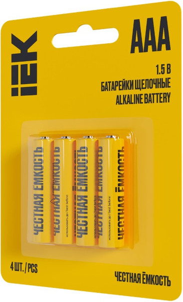 Комплект батареек IEK Alkaline Optima LR03/AAA / ABT-LR03-OP-L04