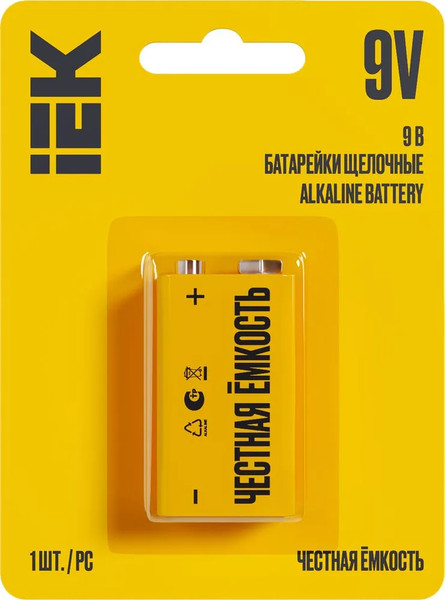 Батарейка IEK Alkaline Optima 6LR61 9V / ABT-6LR619V-OP-L01 - фото