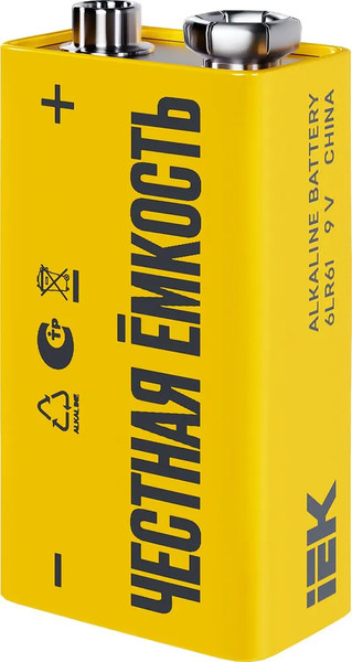 Батарейка IEK Alkaline Optima 6LR61 9V / ABT-6LR619V-OP-L01