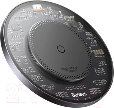 Зарядное устройство беспроводное Baseus BS-W530 Simple 2 15W Cluster Black / CCJJ050001 - фото