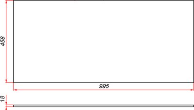 Столешница для ванной ЗОВ CLDSP18W995458