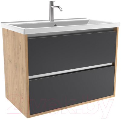 Тумба с умывальником ЗОВ Женева 80 / J80LHO0MBPMC1A-E80 - фото