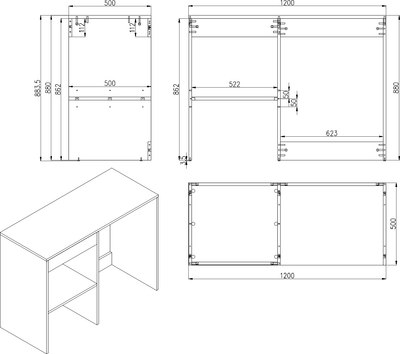 Тумба под умывальник ЗОВ Стамбул 120 / S120LWP0LWPWM