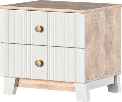 Прикроватная тумба Bravo Мебель Ланзетти Жемчуг - фото