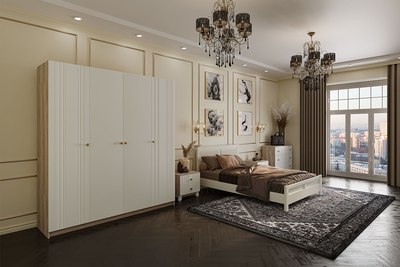 Прикроватная тумба Bravo Мебель Ланзетти Жемчуг