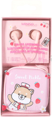 Наушники Miniso Mini Family Strawberry Stage Collection Type-C / 0839 - фото