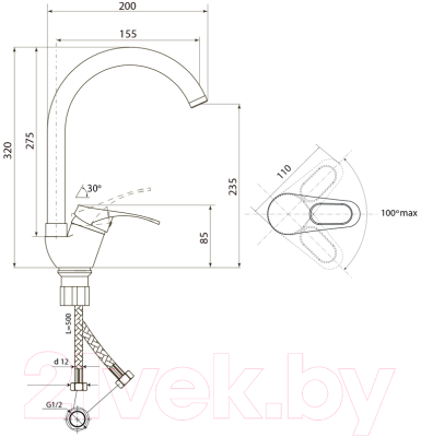 Смеситель Славен СЛ-ОД-Б22