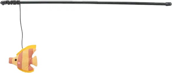 Игрушка для кошек Trixie Дразнилка с плюшевой рыбкой / 45619 - фото