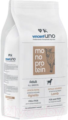 Сухой корм для собак Vincent Uno with Lamb - фото