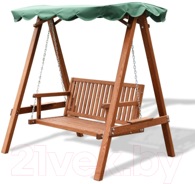 Качели садовые National Tree Company С тентом КД-1 / CNP-191 (зеленый)