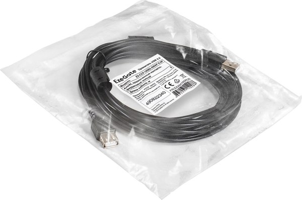 Удлинитель кабеля ExeGate EX-CCF-USB2-AMAF-5.0F / EX294765RUS