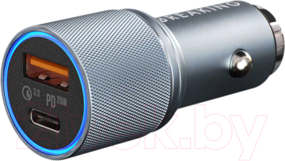 Адаптер питания автомобильный Breaking C09 USB-A - USB-C / 23177 - фото