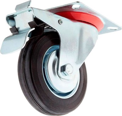 Колесо для тележки складской TOR SCb 85 250мм с тормозом (N) / 1028121 - фото