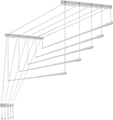 Сушилка для белья Comfort Alumin Group Потолочная 5 прутьев White Style Telescop 100-180см - фото