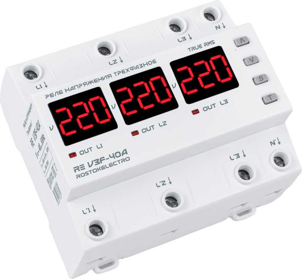 Реле напряжения Rostok Elektro V3F-40А RE / 46-305