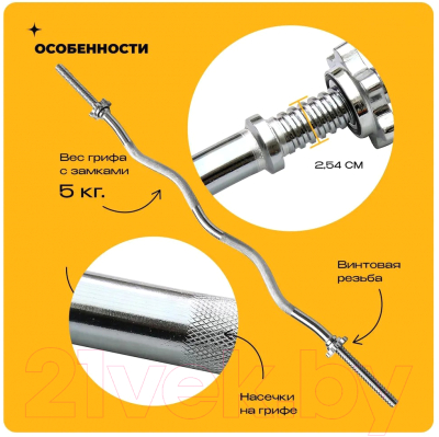 Гриф для штанги Proiron EZ-образный / ГР112025Е