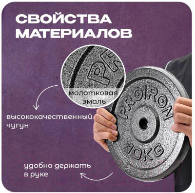 Набор дисков для штанги Proiron НЧД2500