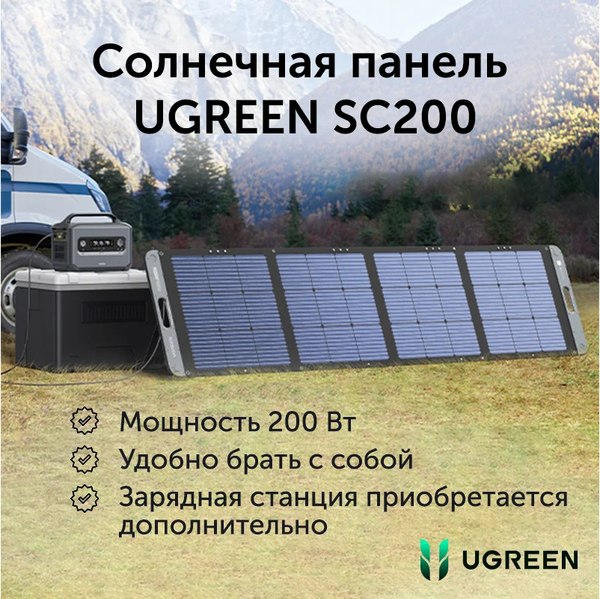 Солнечная панель Ugreen Solar Panel SC200 200Вт / 15114
