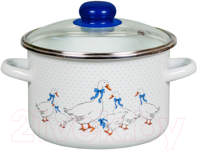 Кастрюля СтальЭмаль Гуси 1RD181S - фото