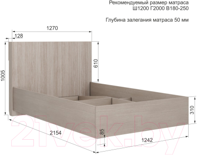Каркас кровати Аквилон Муза №1200