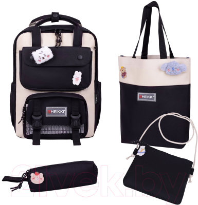 Школьный рюкзак Heikki Combo + сумка-шоппер/косметичка/пенал / 272565 - фото