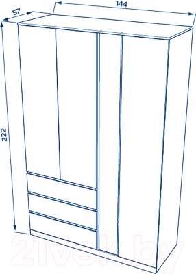 Шкаф Mio Tesoro Варма Stor 144