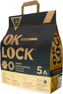 Наполнитель для туалета Ok-Lock Кофе комкующийся - фото