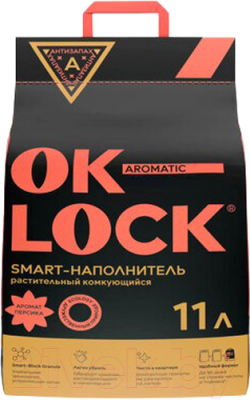 Наполнитель для туалета Ok-Lock Персик комкующийся - фото