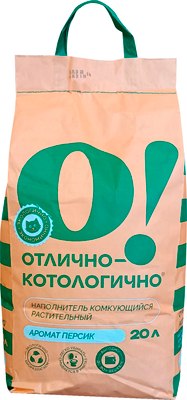 Наполнитель для туалета О!Отлично-котологично Персик комкующийся - фото
