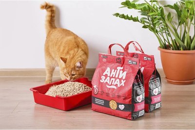 Наполнитель для туалета Питомец Антизапах Растительный комкующийся