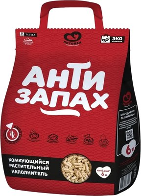 Наполнитель для туалета Питомец Антизапах Растительный комкующийся - фото